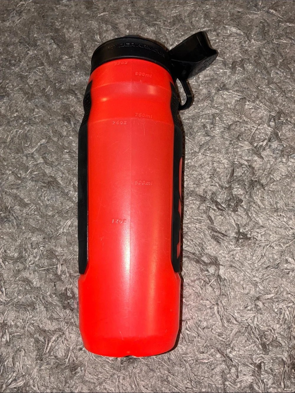 Lot 3 under armour water bottle metal plastic squeeze flip top 18oz 32oz sports
